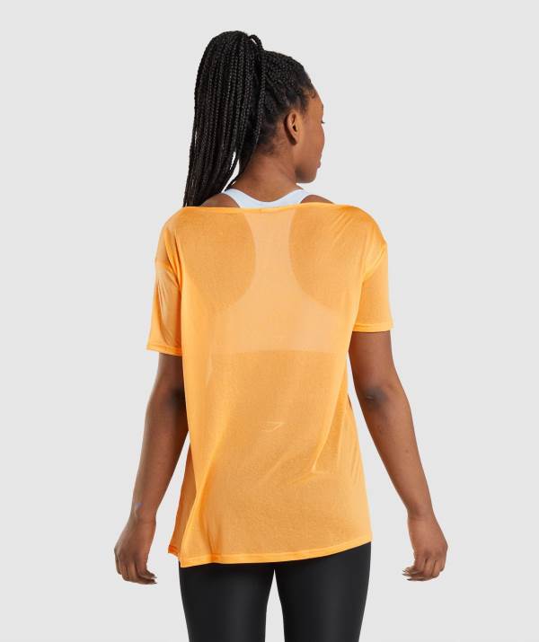 Damske Tricka Gymshark Training Oversized Top Marhule Oranžové | LQ9160273